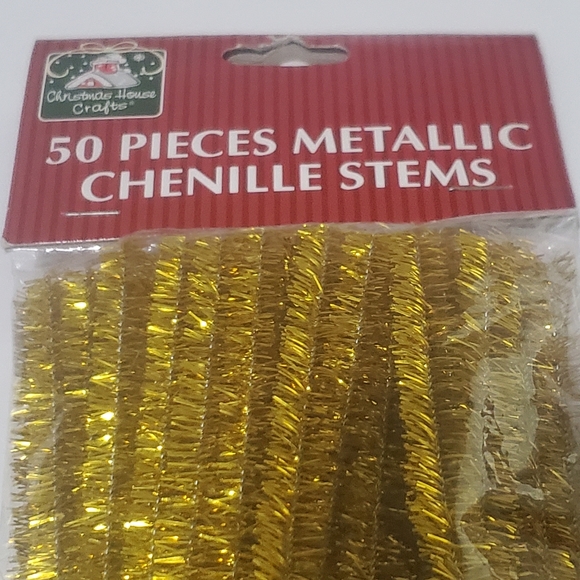 5/$15 50 Metallic Chenille Stems Gold - Picture 1 of 4